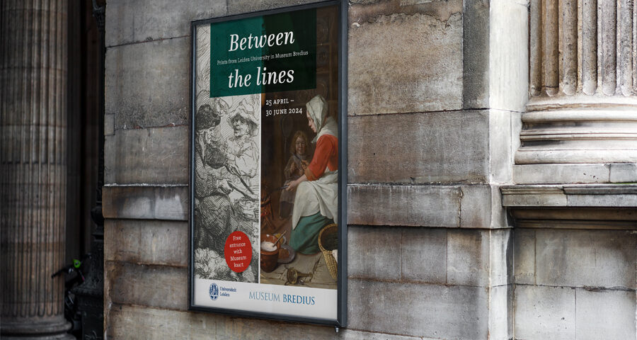 Poster tentoonstelling Between The Lines in museum Bredius